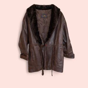 Vintage Fur-lined Leather Jacket